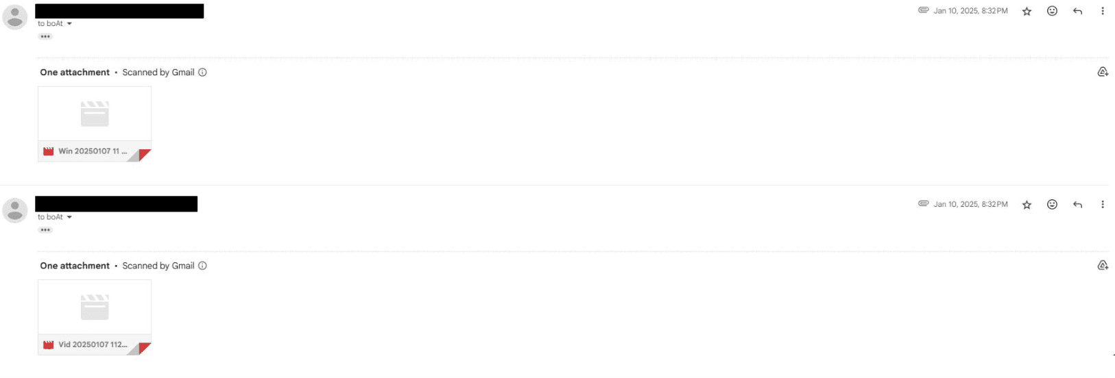 Third email sent on January 7, 2025