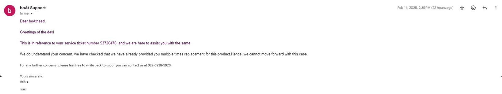 Forth email sent on February 13, 2025